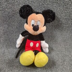 Vintage Mickey Mouse Plush Bean Bag Small Disney Parks Black Red